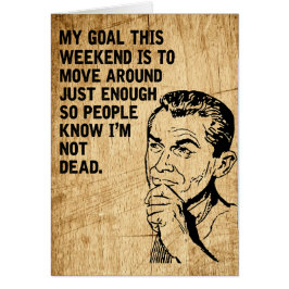 Cartão Pai preguiçoso rústico retro de relaxamento do dia