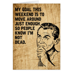 Cartão Pai preguiçoso rústico retro de relaxamento do dia