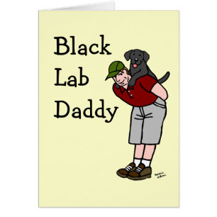 Cartão Pai preto de Labrador
