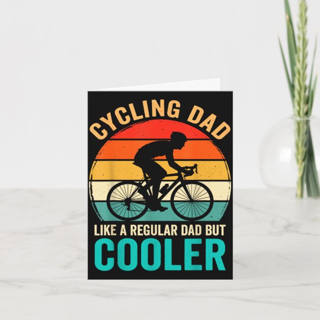 Cartão Pai que pedala como uma bicicleta normal, mas mais (Frente)