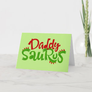 Cartão Pai Saurus Dinosaur Lettering