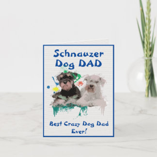 Cartão Pai Schnauzer Personalizado Melhor Pai De Cachorro