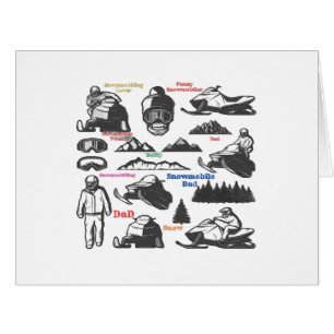 Cartão Pai Snowmobile, Lover Snowmobile