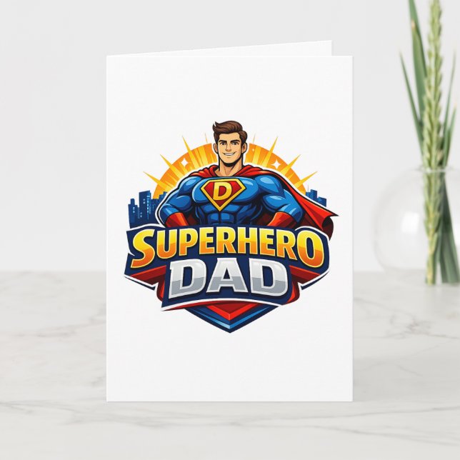 Cartão Pai Super-Herói (Frente)