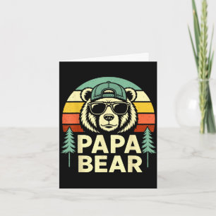 Cartão Pai urso retro pai marido homens engraçado