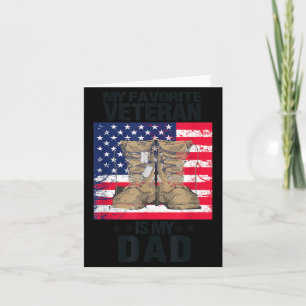 Cartão Pai Veterano Favorito Veterano é Papai Orgulhoso