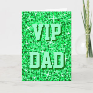 Cartão 'PAI VIP' verde 'Feliz Aniversário'