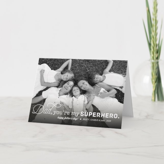 Cartão Pai Você É Minha Dia de os pais De Super-Heróis Fe (Frente)