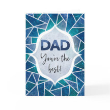 Pai Você é o melhor azul do Dia do Pai Feliz