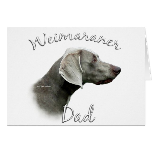 Cartão Pai Weimaraner 2 (Frente Horizontal)