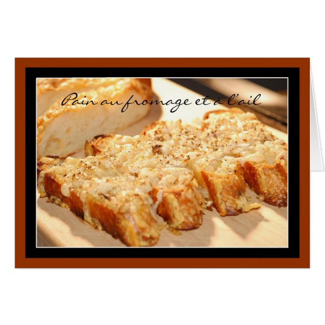 Cartão Pain au fromage et l’ail (Frente Horizontal)