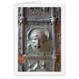 Cartão Painel da porta esquerda do portal, 1 da gárgula