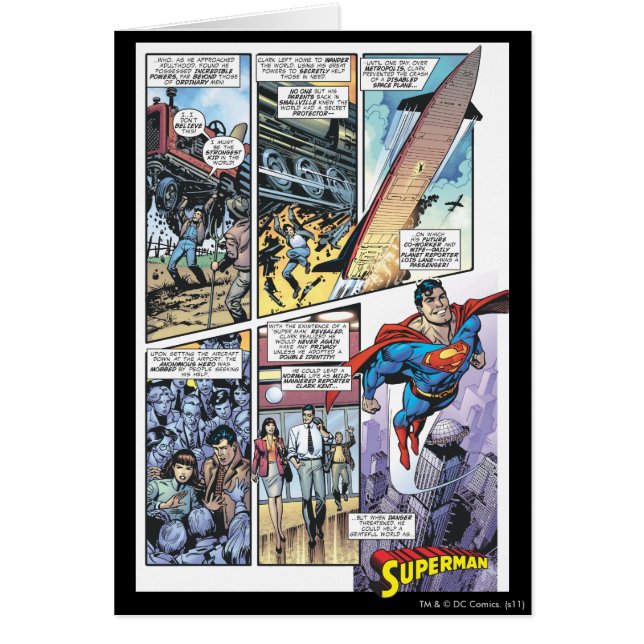 Cartão Painel de BD Super-Homem - Origens de Clark 2 (Frente)