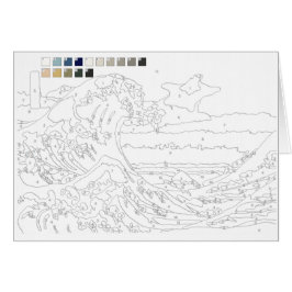 Cartão Paint by Numbers:A onda de Excelentes de Ka