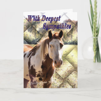 Cartão Paint Horse Sympathy2 card- personalize inside