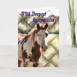 Cartão Paint Horse Sympathy card