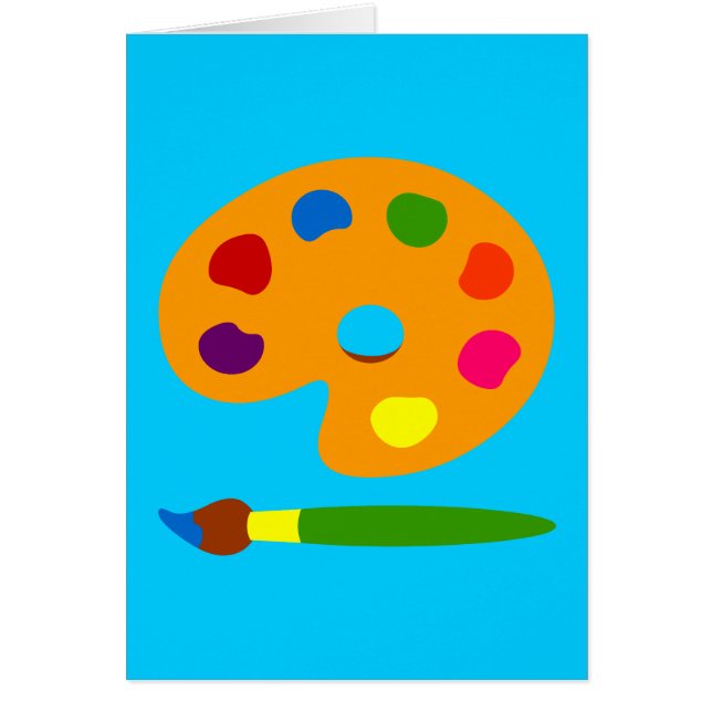 Cartão Paint Palette Art (Frente)