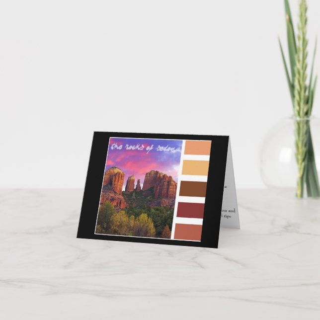 Cartão Paint Palette : the rocks of Sedona (Frente)