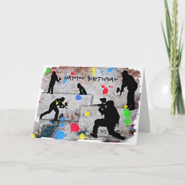 Cartão Paintball Battle (Frente)