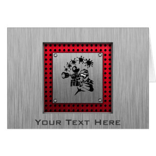 Cartão Paintball escovado do olhar do metal