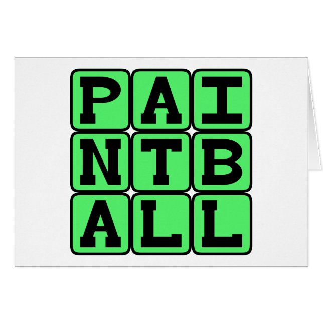 Cartão Paintball, Esportes (Frente Horizontal)