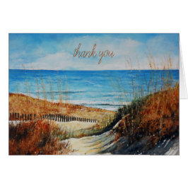 Cartão Painted Beach And Sand Dunes | Thank You Notes