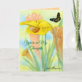 Cartão Painted Petals Pitcher Plant Folded Greeting Card
