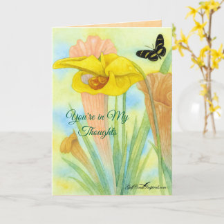 Cartão Painted Petals Pitcher Plant Folded Greeting Card