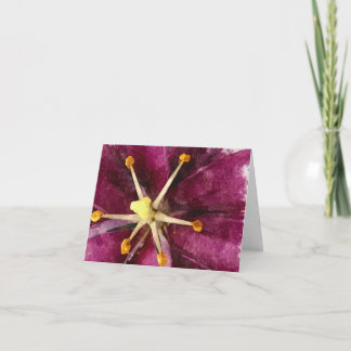 Cartão Painted Purple Lilly Notecard