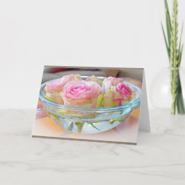 Cartão Painted Rose Bowl Blank Greeting Card