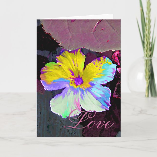 Cartão Painted Wildflower Love (Frente)