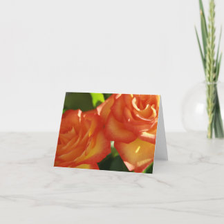 Cartão Pair of Red-Yellow Roses Note Card