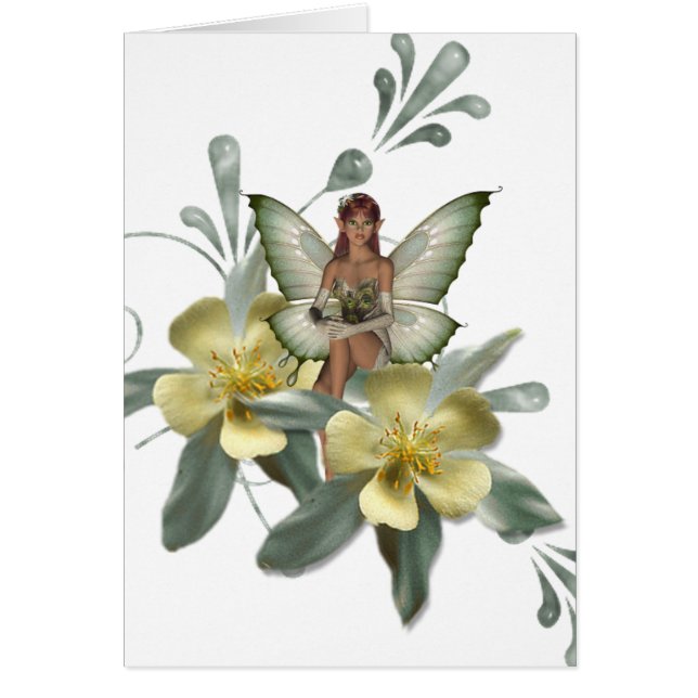 Cartão País das fadas 7 da flor do KRW (Frente)