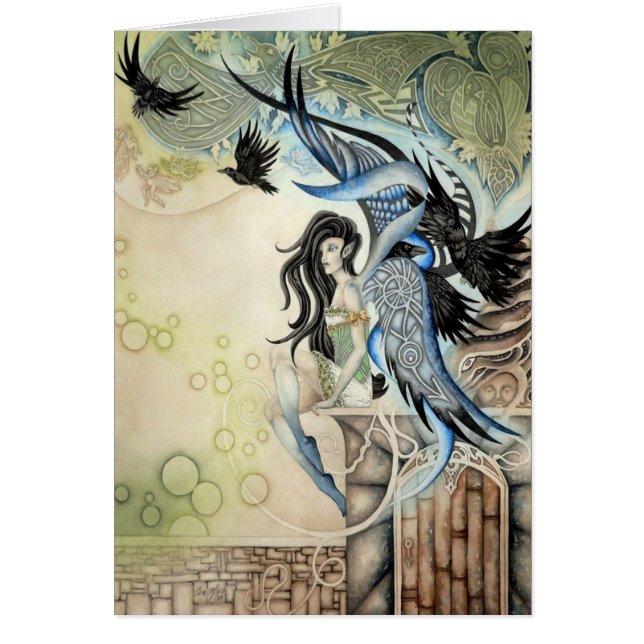 Cartão País das fadas do corvo (Frente)