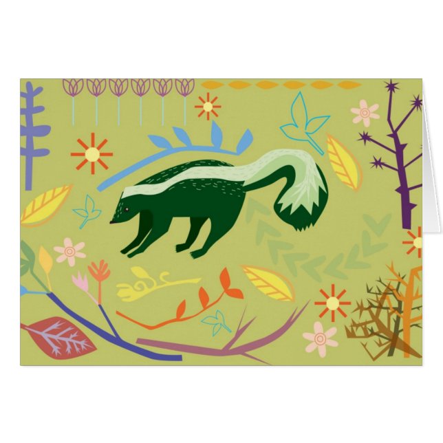 Cartão país das maravilhas skunky (Frente Horizontal)