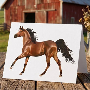 Cartão País de Amante de Cavalos Western Pensando em Você