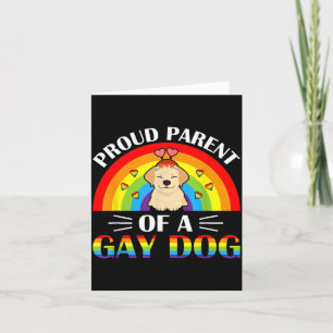 Cartão Pais De Um Cachorro Gay Orgulho Arco-Íris Lgbtq
