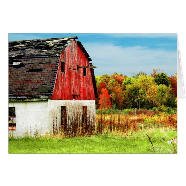 Cartão País do outono (Frente horizontal)