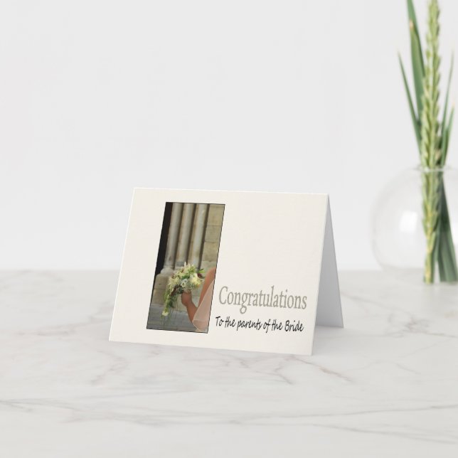 Cartão pais dos parabéns de noiva (Frente)