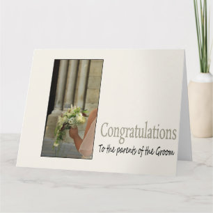 Cartão Pais dos parabéns do noivo