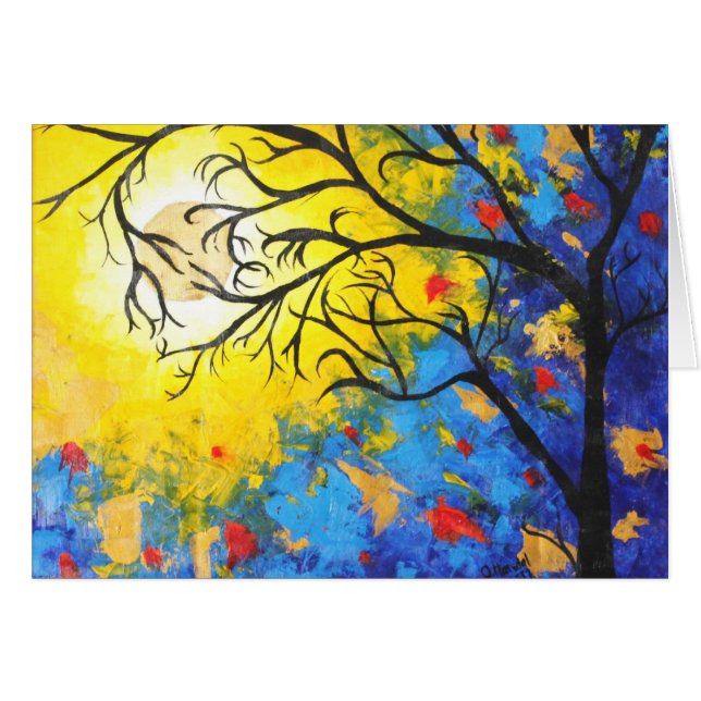 Cartão Paisagem abstrata (Frente Horizontal)