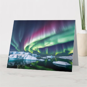 Cartão Paisagem ao ar livre do Ártico Aurora Iceberg