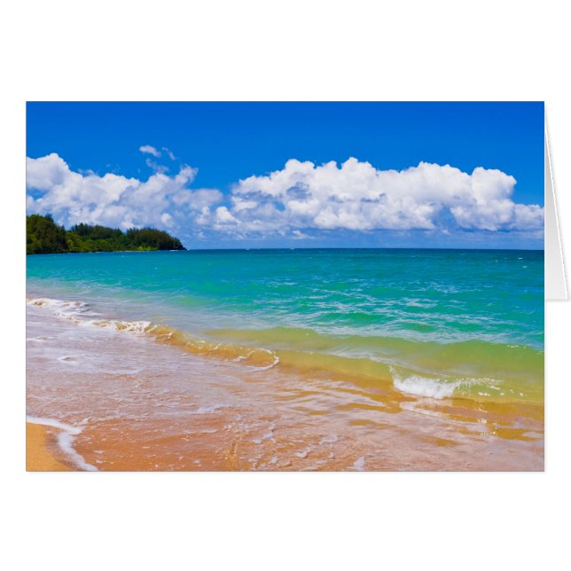 Cartão Paisagem Ao Longo Da Baía De Hanalei (Frente Horizontal)