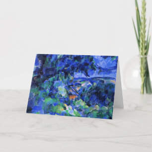 Cartão Paisagem Azul por Paul Cezanne Card