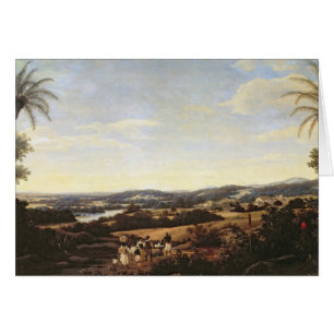 Cartão Paisagem brasileira com uma plantação