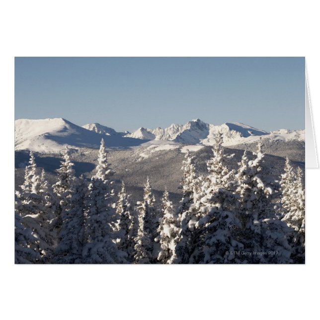 Cartão Paisagem coberta por neve 2 (Frente Horizontal)