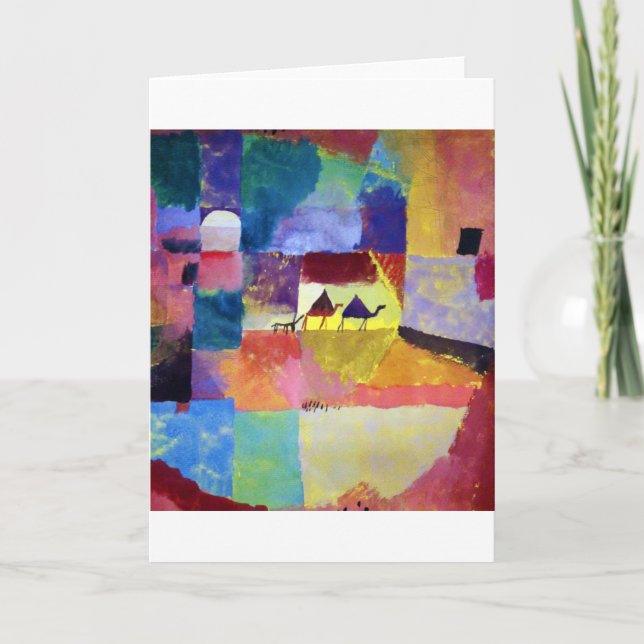 Cartão Paisagem com Camelos, Paul Klee (Frente)