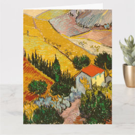Cartão Paisagem com Casa e LavradorVincent van Gogh 