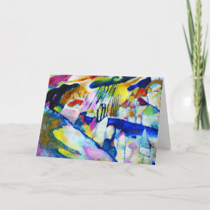 Cartão Paisagem com Chuva por Wassily Kandinsky