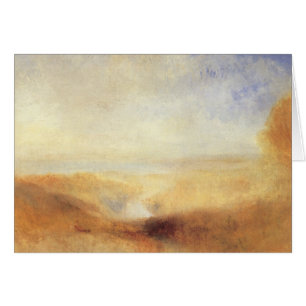 Cartão Paisagem com Distant River Bay por Joseph Turner